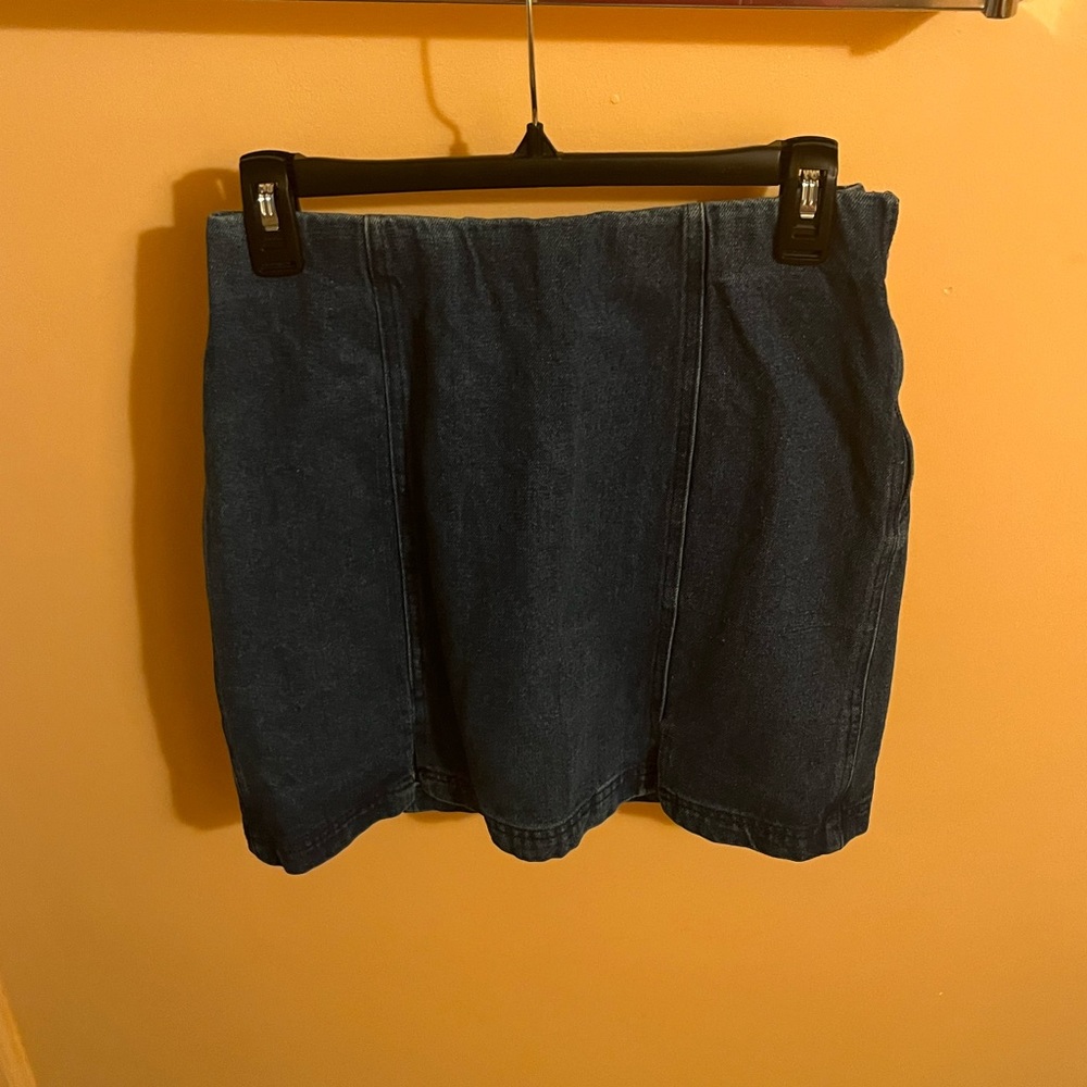 NWT Love Riche denim blue mini skirt